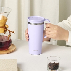 ONL - Ly giữ nhiệt LocknLock 600ml LHC4330 Daily Handle Tumbler, Hàng chính hãng, nắp trượt tích hợp tay cầm - JoyMall Tím - LHC4330VOL