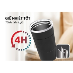 Cốc giữ nhiệt Snappy 500ml inox 304 Chính hãng Sunhouse KS-TU500 - SSHOP MALL KS-TU500SB đen