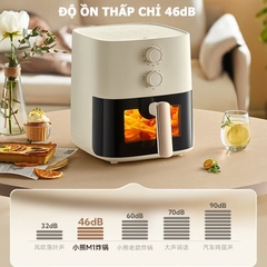 [Quốc tế] Nồi chiên không dầu 5L Bear Chính hãng, công nghệ nhiệt đối Lưu 360 độ QZG-J15M1  - HAPOS OFFICIAL QZG-J15M1