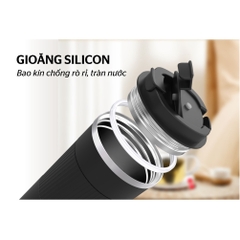 Cốc giữ nhiệt Snappy 500ml inox 304 Chính hãng Sunhouse KS-TU500 - SSHOP MALL KS-TU500SB đen