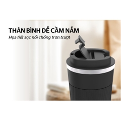 Cốc giữ nhiệt Snappy 500ml inox 304 Chính hãng Sunhouse KS-TU500 - SSHOP MALL KS-TU500SB đen