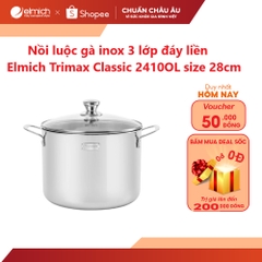 Nồi luộc gà Inox 3 lớp đáy liền Elmich Trimax Classic 28cm EL-2410OL28 - HAPOS HSA