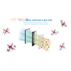 Máy lọc không khí và tạo ẩm Sharp KI-N50V-W | Máy bù ẩm tạo ion N50V cho phòng 38m² - HAPOS HSA KI-N50V-W