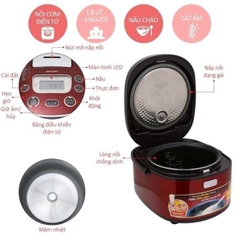 Nồi cơm điện tử Sharp lòng dày 4mm 1.8 Lít, nấu cơm ngon, có xửng hấp, chống dính KS-TH18-RD - CHEAPMALL SOUNDCORE KS-TH18-RD