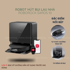 Robot hút bụi lau nhà Roborock Chính hãng giặt sấy nóng giẻ Saros 10R | Saros 10 - CHEAPMALL SOU Saros 10 Trắng