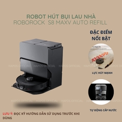 Robot hút bụi lau sàn Roborock Chính hãng giặt sấy tự động S8 MaxV Ultra | S8 MaxV Auto Refill - CHEAPMALL SOU S8 Max V Ultra Trắng