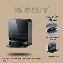 Robot hút bụi lau nhà Roborock Chính hãng giặt sấy nóng giẻ Saros 10R | Saros 10 - CHEAPMALL SOU Saros 10 Trắng