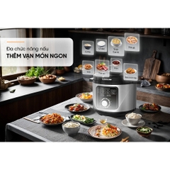 Nồi áp suất điện đa năng 5L Sunhouse SHD1551 900W, 5 cấp độ chống bỏng, Lòng nồi 5 lớp phủ chống dính PTFE - HAPOS HOF