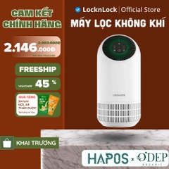 Máy lọc không khí Lock&Lock CADR 90㎥/h, Coverage 11㎡ - Màu trắng ENP116WHT - HAPOS LOF ENP116WHT