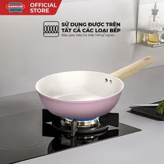 Chảo phủ sứ Nano đáy từ Sunhouse Healthy SHG20-24-26MP - Chống dính Nano Ceramic - Bắt từ nhanh - HAPOS HEL SHG26MP - Size 26cm