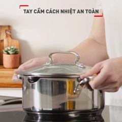 Bộ 3 nồi inox đáy từ cao cấp Tefal Duetto Plus 16/20/24 (G719S674/ G719S655) - Bảo Hành 24 Tháng - HAPOS HOF