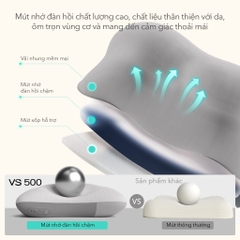 Gối massage lưng và cổ đa năng SKG VS500 chườm nóng 2 mặt - HAPOS HOF
