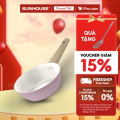 Chảo phủ sứ Nano đáy từ Sunhouse Healthy SHG20-24-26MP - Chống dính Nano Ceramic - Bắt từ nhanh - HAPOS HEL SHG26MP - Size 26cm