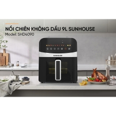 Nồi chiên không dầu 9L Sunhouse SHD4090 - Công suất 1700W, Dung tích lớn nướng gà vịt nguyên con - HAPOS HEL SHD4090