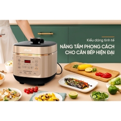 Nồi áp suất điện đa năng Sunhouse SHD1670, Công suất 1000W, 8 chế độ nấu , Lòng nồi 5 lớp chống dính - HAPOS HOF