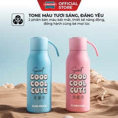 BÌnh giữ nhiệt school 400ml Sunhouse KS-TU400SB/ KS-TU400SP - Inox 304 - Giữ nhiệt lên đến 10h - HAPOS HEL KS-TU400SP - Hồng