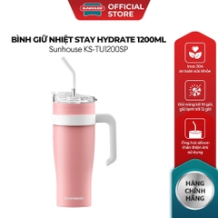 Bình giữ nhiệt Stay Hydrate 1200ml Sunhouse KS-TU1200SP - Inox 304 - Giữ nhiệt đến 8h - Ống hút tiện lợi - HAPOS HEL KS-TU1200SP