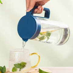 Bình nước thủy tinh LocknLock 1.3 Lít có quai cầm LLG619 - HAPOS LOF LLG619YRED - Màu cam