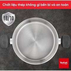 Nồi hấp Inox 18/10 Tefal Couscous Primary E3089504 24cm - Thép không gỉ - Đế 3 lớp - Bảo Hành 24 Tháng - HAPOS HOF
