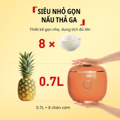 Nồi cơm điện tử Tefal 0.7L 350W Mini POP 8 chế độ nấu đa năng RK535AY0 RK535TY0  - HAPOS HOF