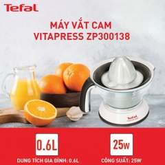 Máy vắt cam Tefal Vitapress ZP300138 Trắng | Công suất 25W chuẩn Pháp - Bảo Hành 24 Tháng - HAPOS HOF