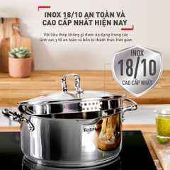 Bộ 5 nồi Inox Tefal Duetto Plus G719SA74 (quánh 16cm, nồi hầm 18/20/24 cm, nồi luộc gà 22cm)| BH 24 tháng - HAPOS HOF