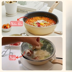 Chảo, nồi có nắp đa năng 24cm Tefal 3 trong 1, màu xanh G1748795 - HAPOS HOF