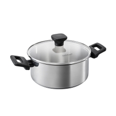 Nồi, chảo Inox 304 đáy từ LocknLock đa lớp Daily STS PPW, kèm nắp kính, tay cầm chịu nhiệt CSC2423IH - HAPOS LOF CSF2623IH-Chảo 26cm