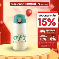 BÌnh giữ nhiệt trẻ em GripPal 420ml Sunhouse KS-TU420GB - Inox 304 an toàn - Giữ nhiệt 8-10h - HAPOS HEL KS-TU420GB
