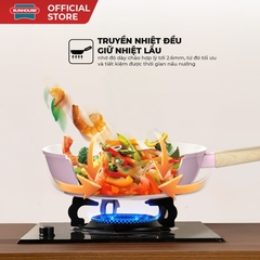 Chảo phủ sứ Nano đáy từ Sunhouse Healthy SHG20-24-26MP - Chống dính Nano Ceramic - Bắt từ nhanh - HAPOS HEL SHG26MP - Size 26cm