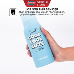 BÌnh giữ nhiệt school 400ml Sunhouse KS-TU400SB/ KS-TU400SP - Inox 304 - Giữ nhiệt lên đến 10h - HAPOS HEL KS-TU400SP - Hồng