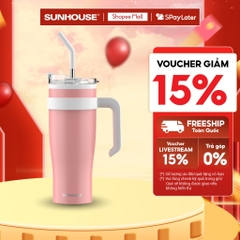 Bình giữ nhiệt Stay Hydrate 1200ml Sunhouse KS-TU1200SP - Inox 304 - Giữ nhiệt đến 8h - Ống hút tiện lợi - HAPOS HEL KS-TU1200SP