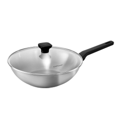 Nồi, chảo Inox 304 đáy từ LocknLock đa lớp Daily STS PPW, kèm nắp kính, tay cầm chịu nhiệt CSC2423IH - HAPOS LOF CSF2623IH-Chảo 26cm