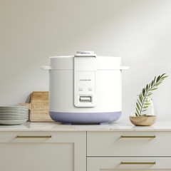 Nồi cơm điện LocknLock 1.5L, kèm khay hấp One-Switch Rice Cooker EJR442IVY - HAPOS LOF