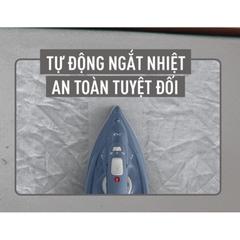Bàn ủi hơi nước Tefal Power FV2C60E0, màu xanh lam, 2400W, tích hợp ủi khô/nước | Bảo hành 24 tháng - HAPOS HOF