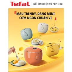 Nồi cơm điện tử Tefal 0.7L 350W Mini POP 8 chế độ nấu đa năng RK535AY0 RK535TY0  - HAPOS HOF