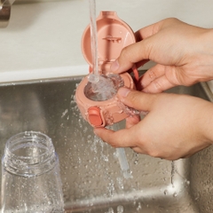 Bình nước nhựa LocknLock Little Luv Switch cap tritan straw cup HAP918 có ống hút dung tích 410ml - 2 Màu - HAPOS LOF