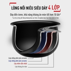 Nồi cơm điện tử Tefal Delirice Max RK7778Y0 - 815W - 1.8L - BH chính hãng 24 tháng - HAPOS HEL
