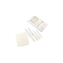 Bộ dao nhà bếp 5 món LocknLock Wall Mounted Knife Set CKK307S5 có hộp đựng - Màu trắng - HAPOS LOF