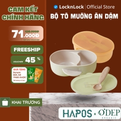 Bộ tô muỗng LocknLock Little Luv Portable Bowl&Spoon cho bé kèm nắp HPP963 - 2 Màu - HAPOS LOF