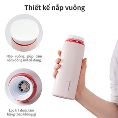 ONL - Bình giữ nhiệt LocknLock Feather Light Ring LHC4244 460ml có khay  lưới lọc trà - Chính hãng Bảo hành 6 tháng - HAPOS Hồng LHC4244PIK