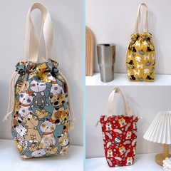 Túi vải canvas 2 lớp có dây rút, đựng bình giữ nhiệt LocknLock, ly trà sữa, chất liệu dày dặn HPCV02 - HAPOS OFFICIAL Nhóm Mẫu 03