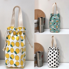 Túi vải canvas 2 lớp có dây rút, đựng bình giữ nhiệt LocknLock, ly trà sữa, chất liệu dày dặn HPCV02 - HAPOS OFFICIAL Nhóm Mẫu 03