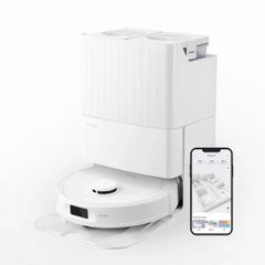 Robot hút bụi lau nhà  Roborock Chính hãng tự động giặt giẻ, tự động đổ rác QR 798 | Q Revo S  - CHEAPMALL SOU Q Revo S Trắng