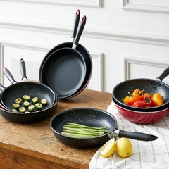 Chảo nhôm chống dính Locknlock LEVE 26cm - Màu Đỏ - LLP1263 - Không dùng bếp từ - HAPOS LOF LLP1283 - 28cm Đỏ