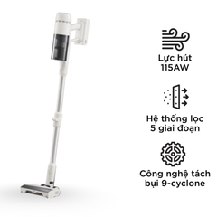 Máy hút bụi Roborock cầm tay không dây H60 Hub Pro cao cấp, Tự động đổ bụi, Hệ thống lọc 5 tầng - HAPOS HOF