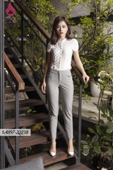 1A897 - SƠ MI TRẮNG HỌA TIẾT