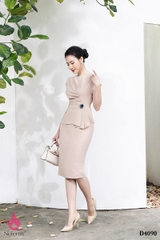 3D4090 - ĐẦM PEPLUM XẾP LI NHÚN