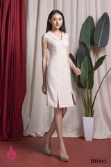 1D3441 - ĐẦM CỔ VEST DÁNG ÔM