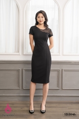 1D3046 - ĐẦM ĐEN PHỐI REN